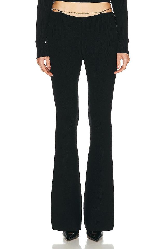 Alexander Wang Chain Belt Wool Blend Bootcut Pants Product Image