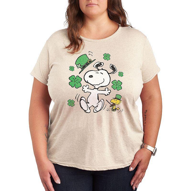 Plus Peanuts Snoopy St. Patricks Day Graphic Tee, Womens Product Image