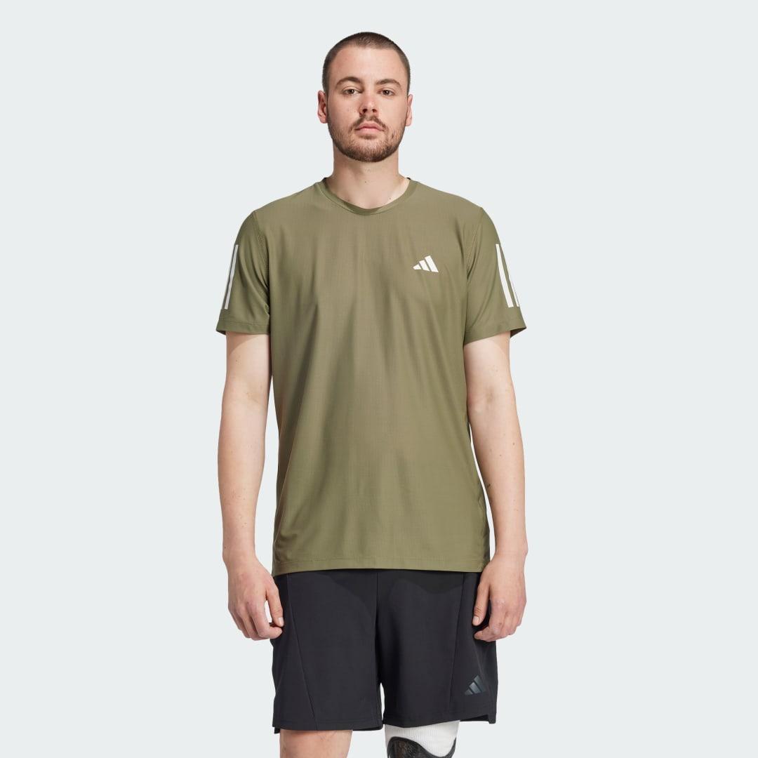 adidas Own the Run Tee Olive Strata 3XL Mens Product Image