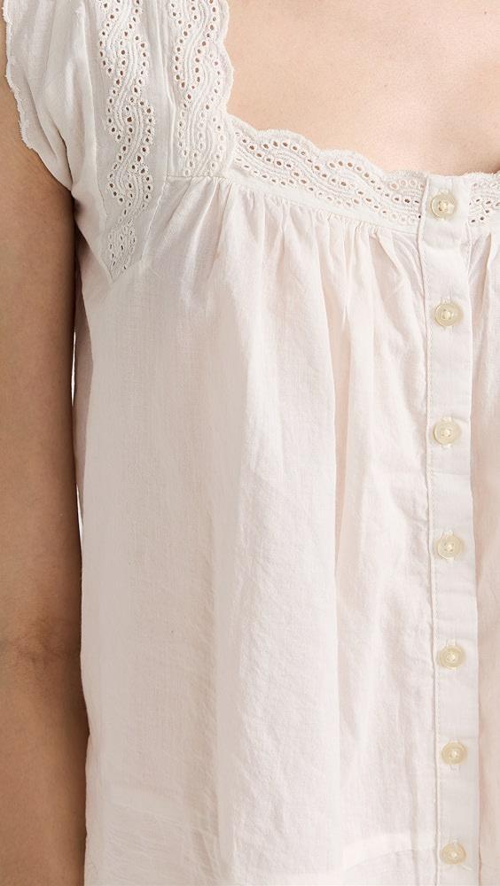 THE GREAT. The Eyelet Tank | Shopbop Product Image