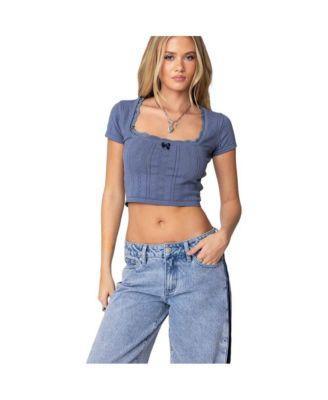 Edikted Womens Luciana Knit Crop Top Product Image