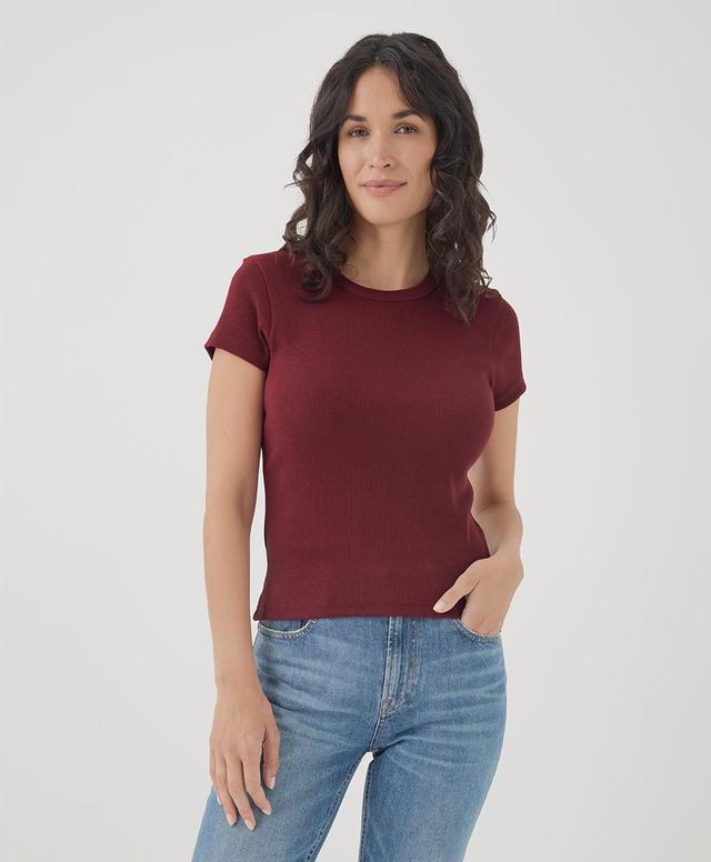 Womens Favorite Rib Slim Tee M Product Image