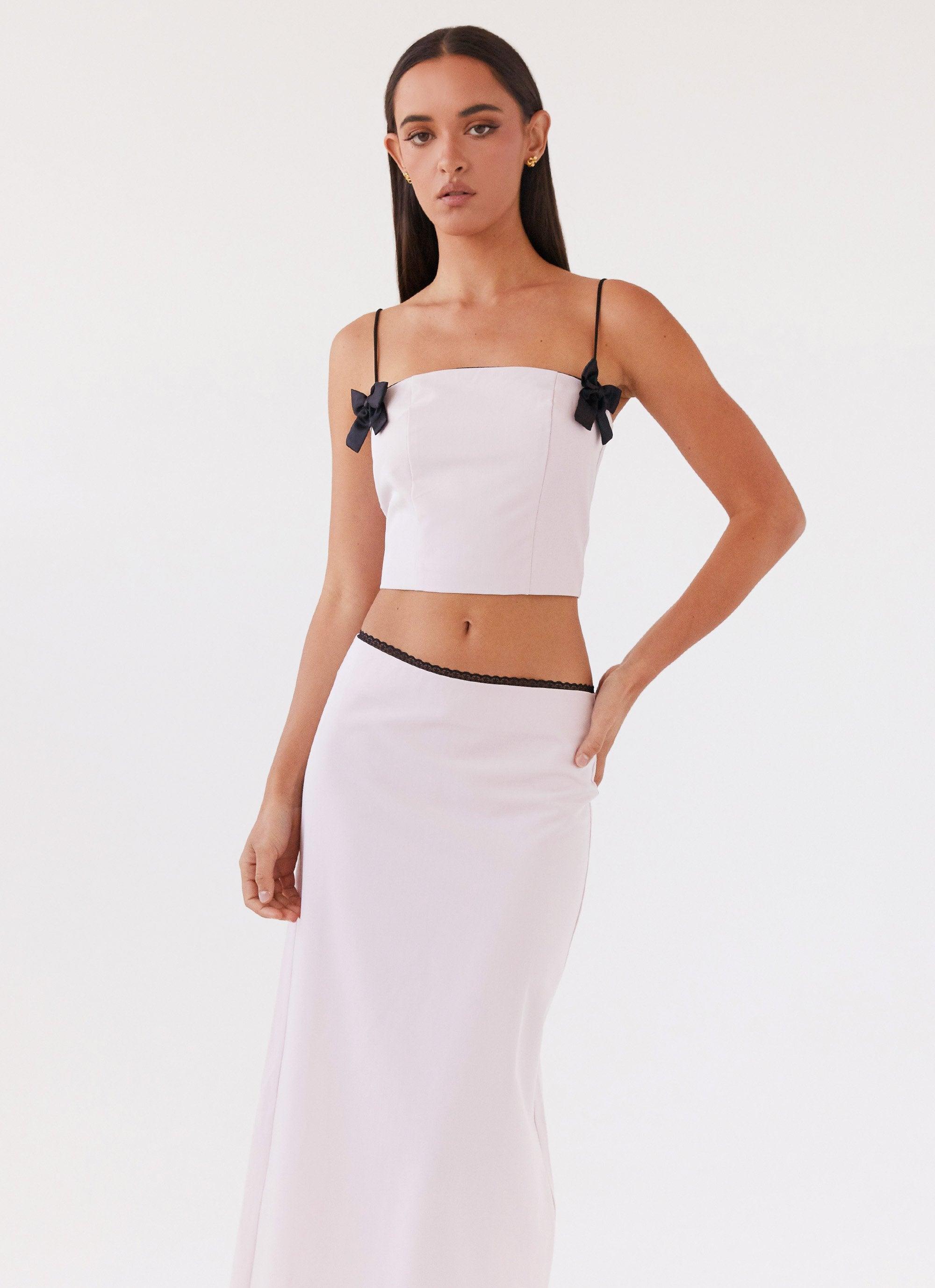 Rushing Back Crop Top - Mauve Product Image