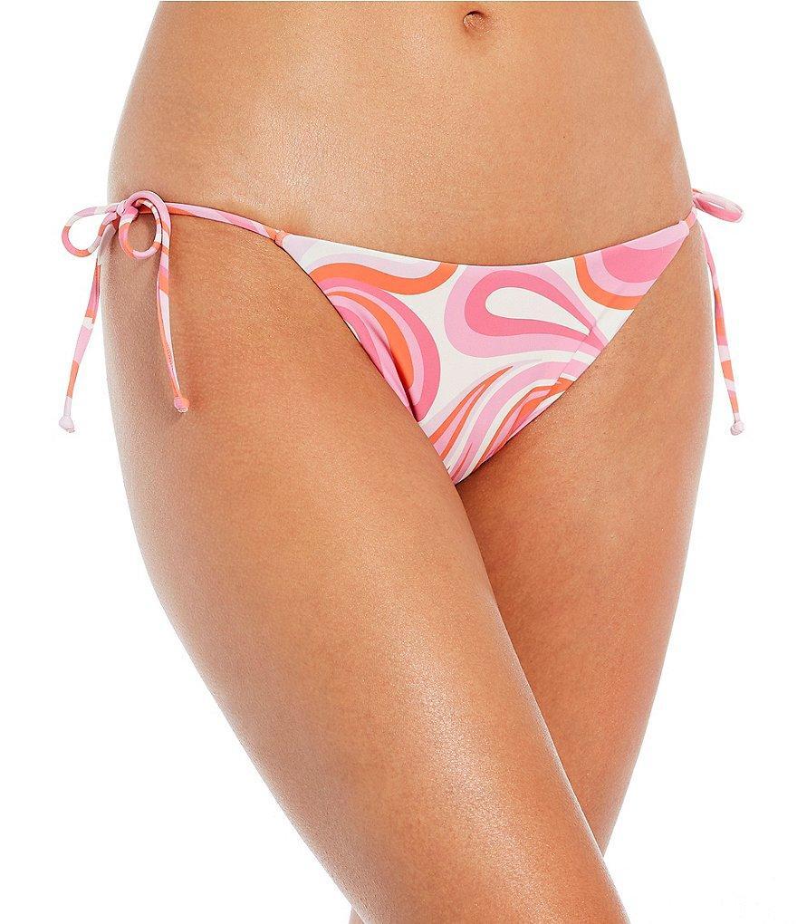 Gianni Bini Light My Love Swirl Tie Side Cheeky Swim Bottom Product Image