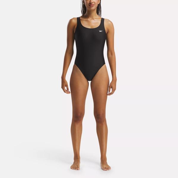 Basic One-Piece Swimsuit with Low Scoop Back Product Image