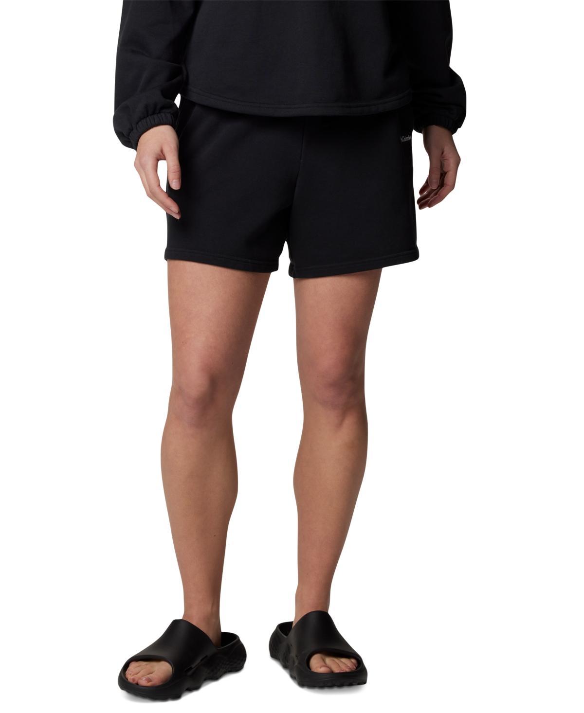 Womens Columbia Trek French Terry Shorts White Product Image