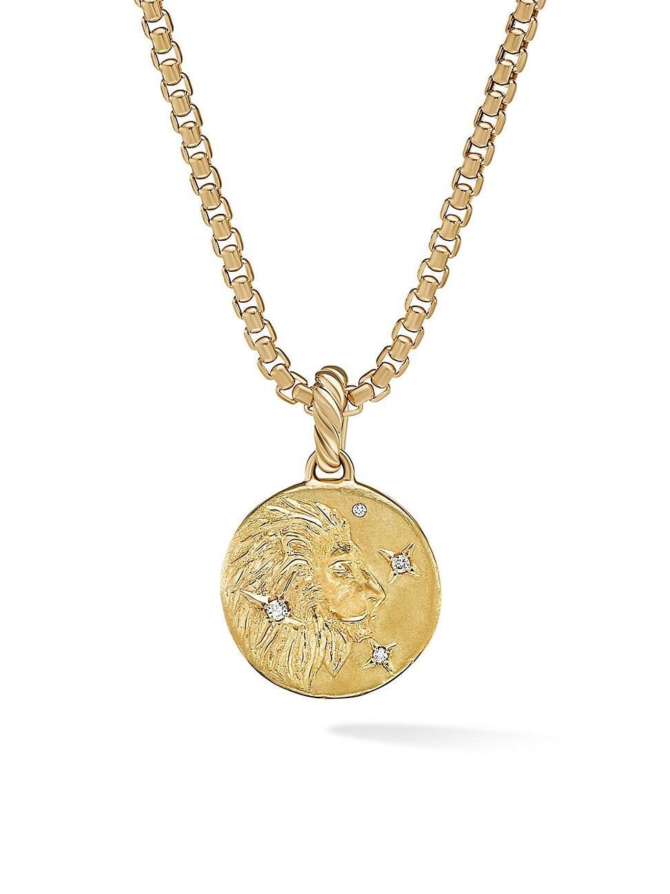 Womens Zodiac Amulet In 18K Yellow Gold With Diamonds Product Image