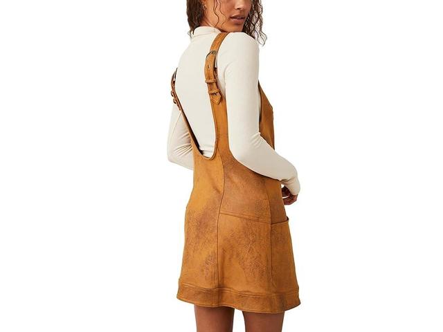 Free People Western Wind Faux Leather Minidress Product Image