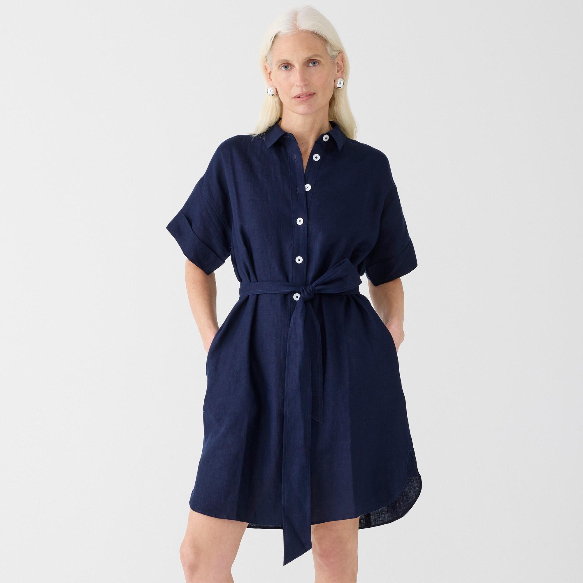 Capitaine shirtdress in linen Product Image