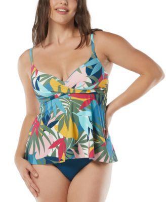 Coco Reef Womens Printed Bra Sized Tankini Top High Waist Bottoms Product Image