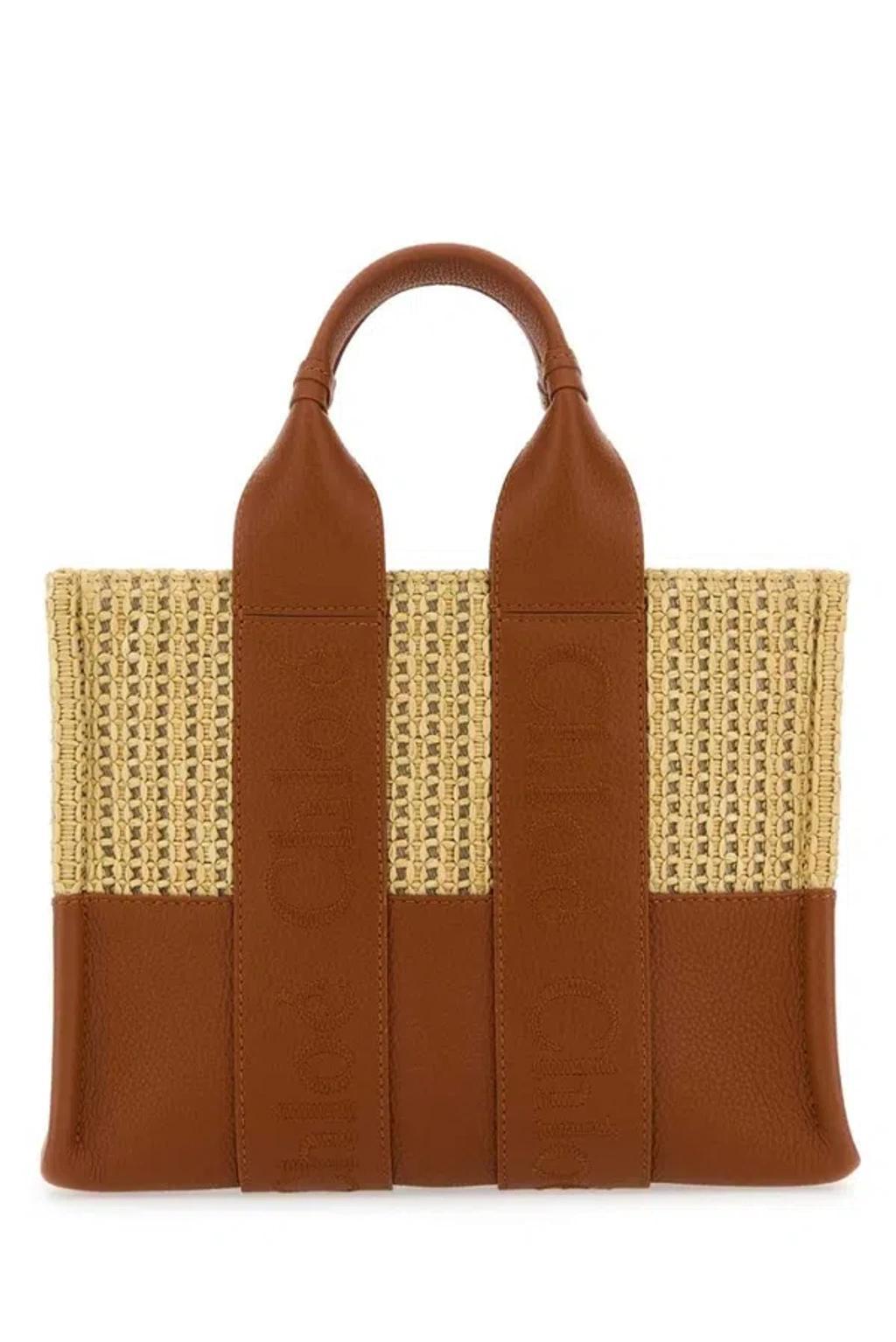 Small Woody Tote Bag In Brown Product Image