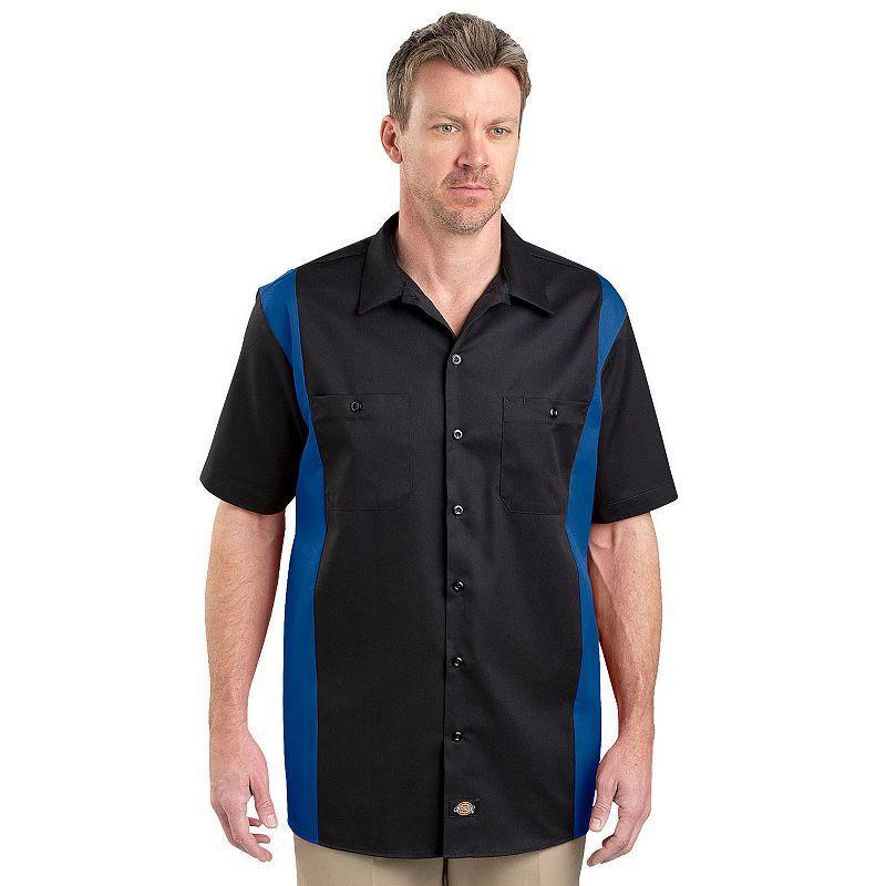 Mens Dickies Regular-Fit Colorblock Button-Down Work Shirt Product Image