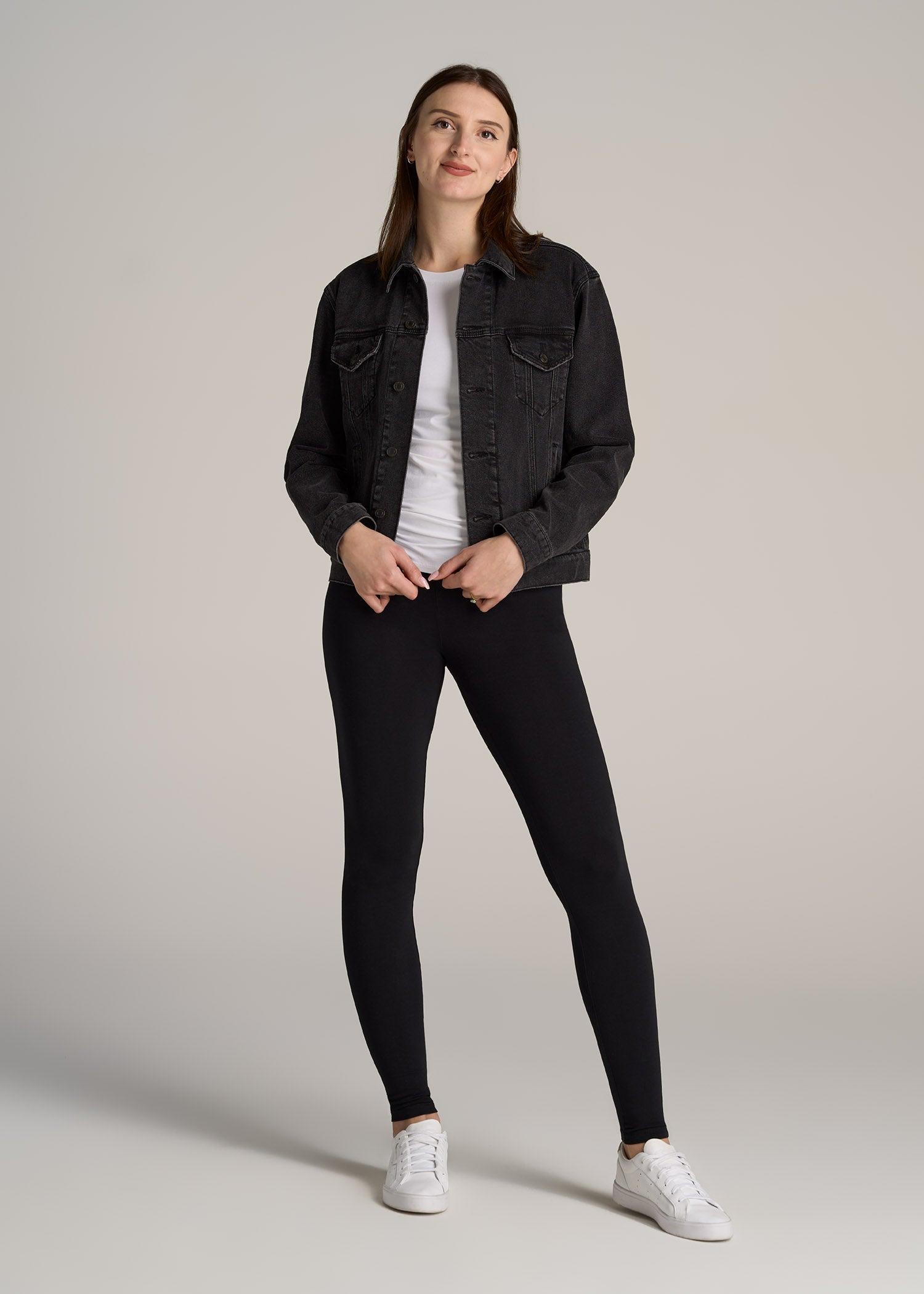 Women's Tall Cotton Leggings in Black Product Image