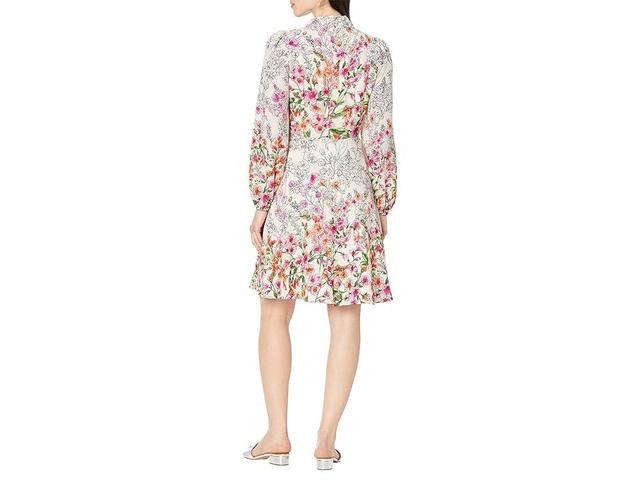 Maggy London Floral Print Long Sleeve Dress Product Image