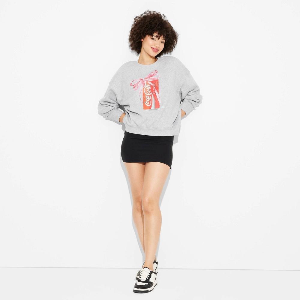 Womens Coca-Cola Bow Graphic Sweatshirt Product Image