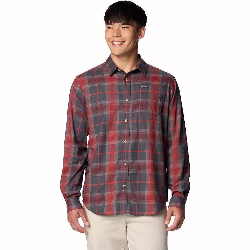 Mens Columbia Vapor Ridge Plaid Woven Button-Down Shirt Blue Tartan Product Image