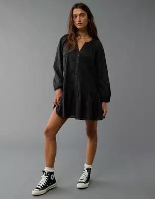 AE Drop Waist Shirt Mini Dress Product Image