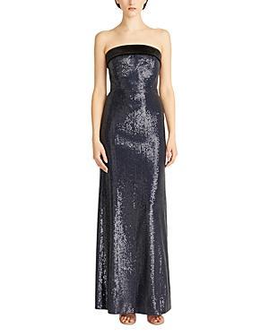 Ml Monique Lhuillier Reese Sequined Strapless Gown Product Image