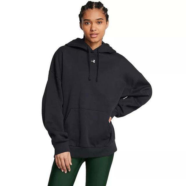 Womens Under Armour Rival Fleece Oversized Hoodie Red Product Image