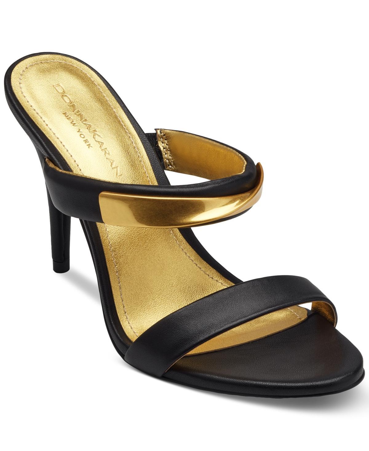 Donna Karan Womens Sabina Double Band Slide Stiletto Heel Dress Sandals Product Image