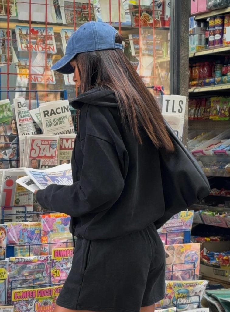 All Day Oversized  Hoodie Washed Black Product Image