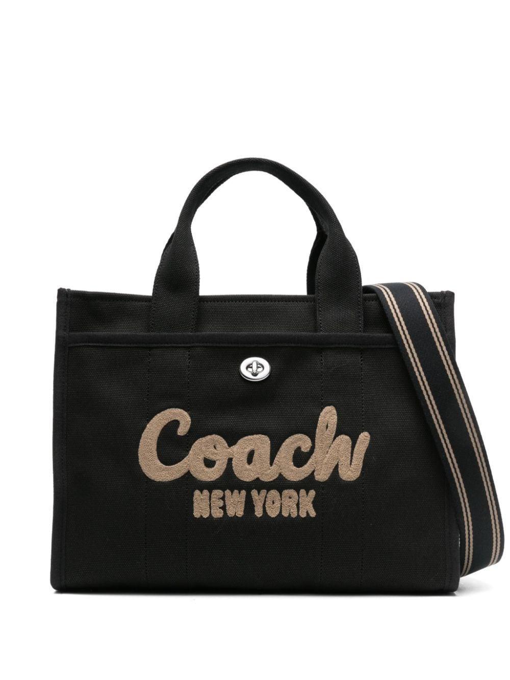 Logo Canvas Cargo Tote Bag In Black Product Image