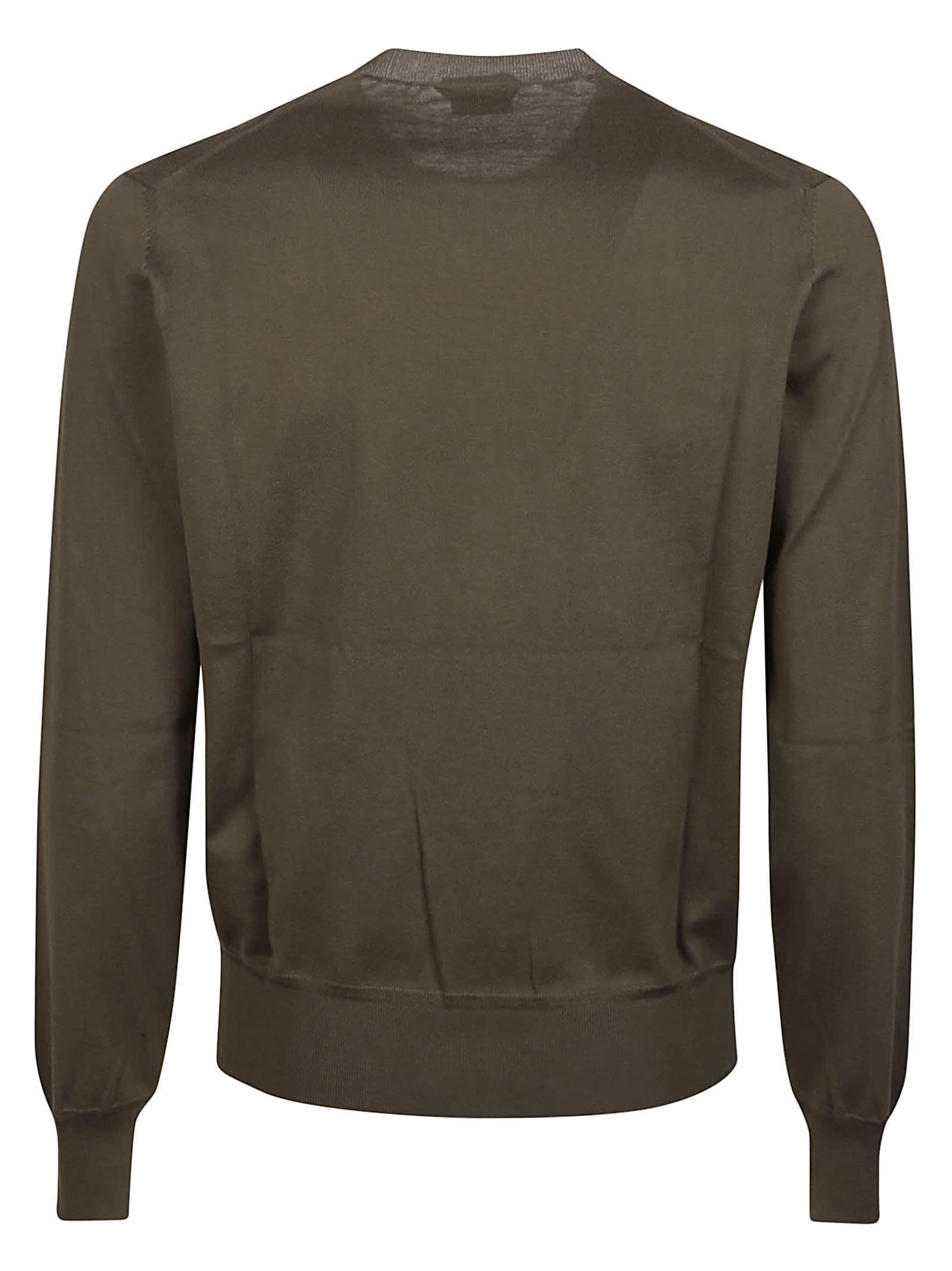 TOM FORD Long Sleeve Sweater In Olive Product Image