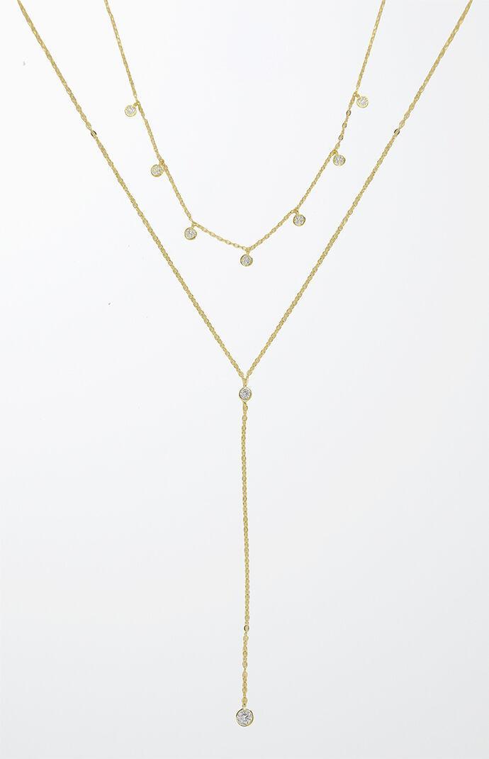 Ettika Simplistic Crystal Layered Necklace Product Image