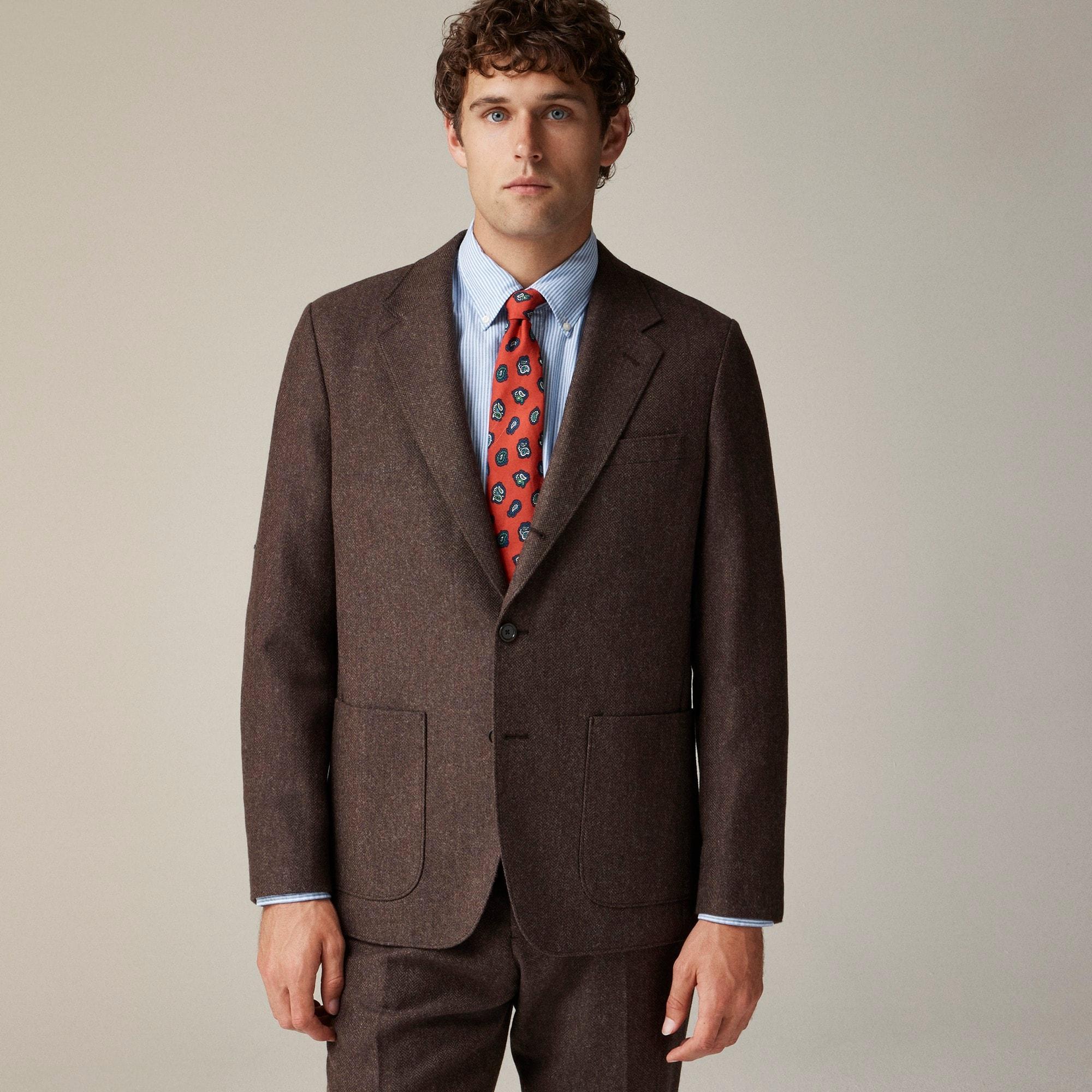 Kenmare Relaxed-fit suit jacket in English cotton-wool blend Product Image