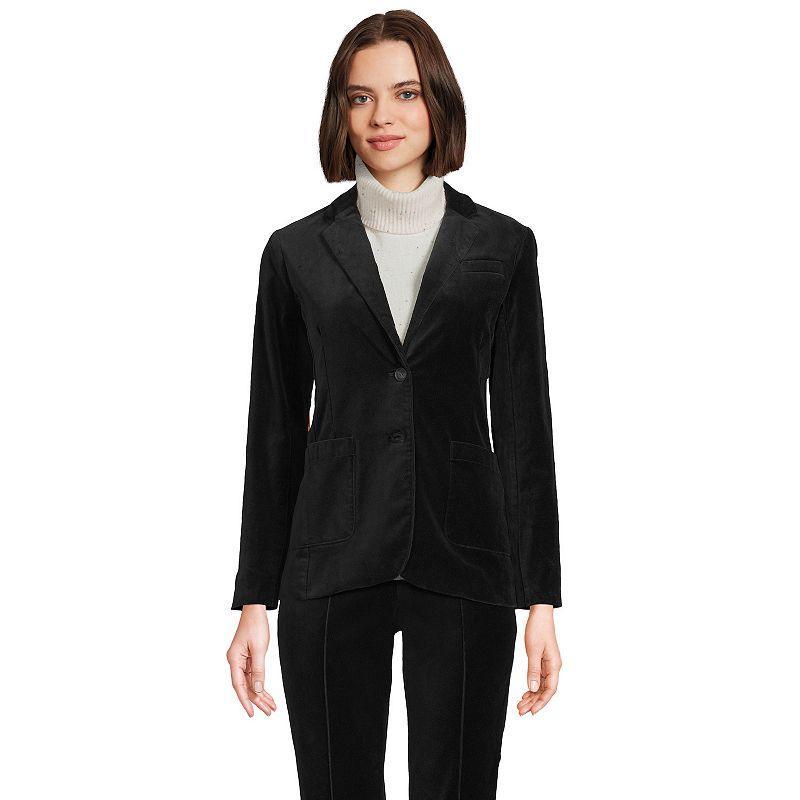 Womens Lands End Velvet Blazer Product Image