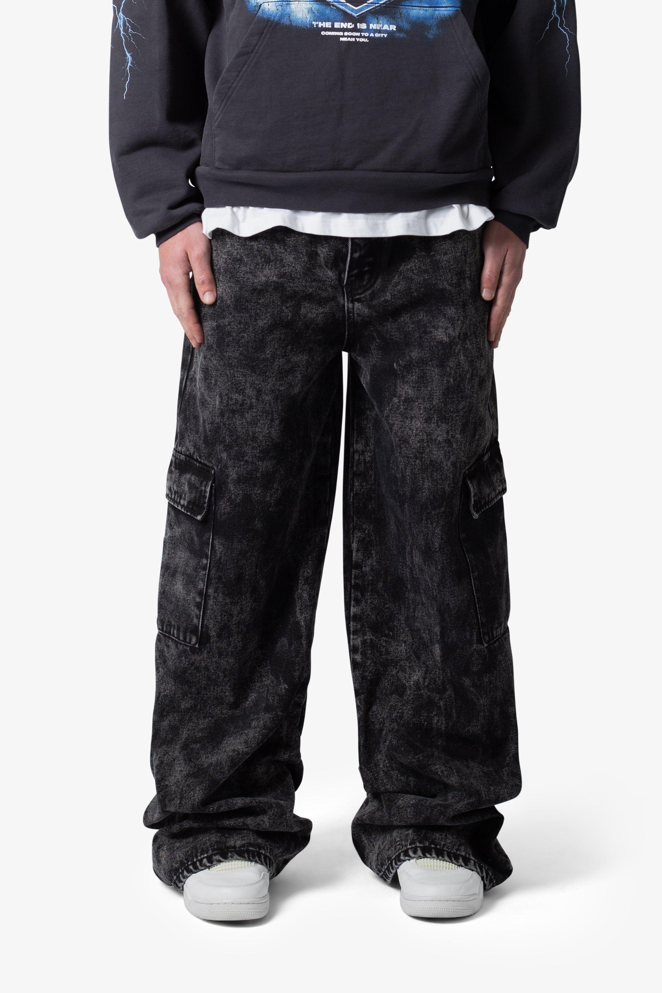 Void Baggy Cargo Denim - Washed Black Product Image