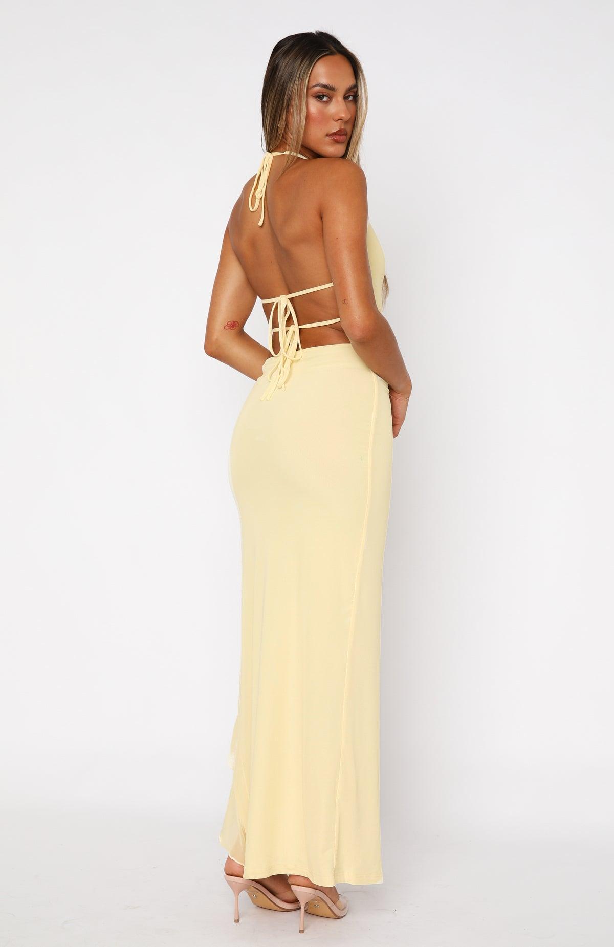 Day By Day Maxi Dress Lemon Product Image