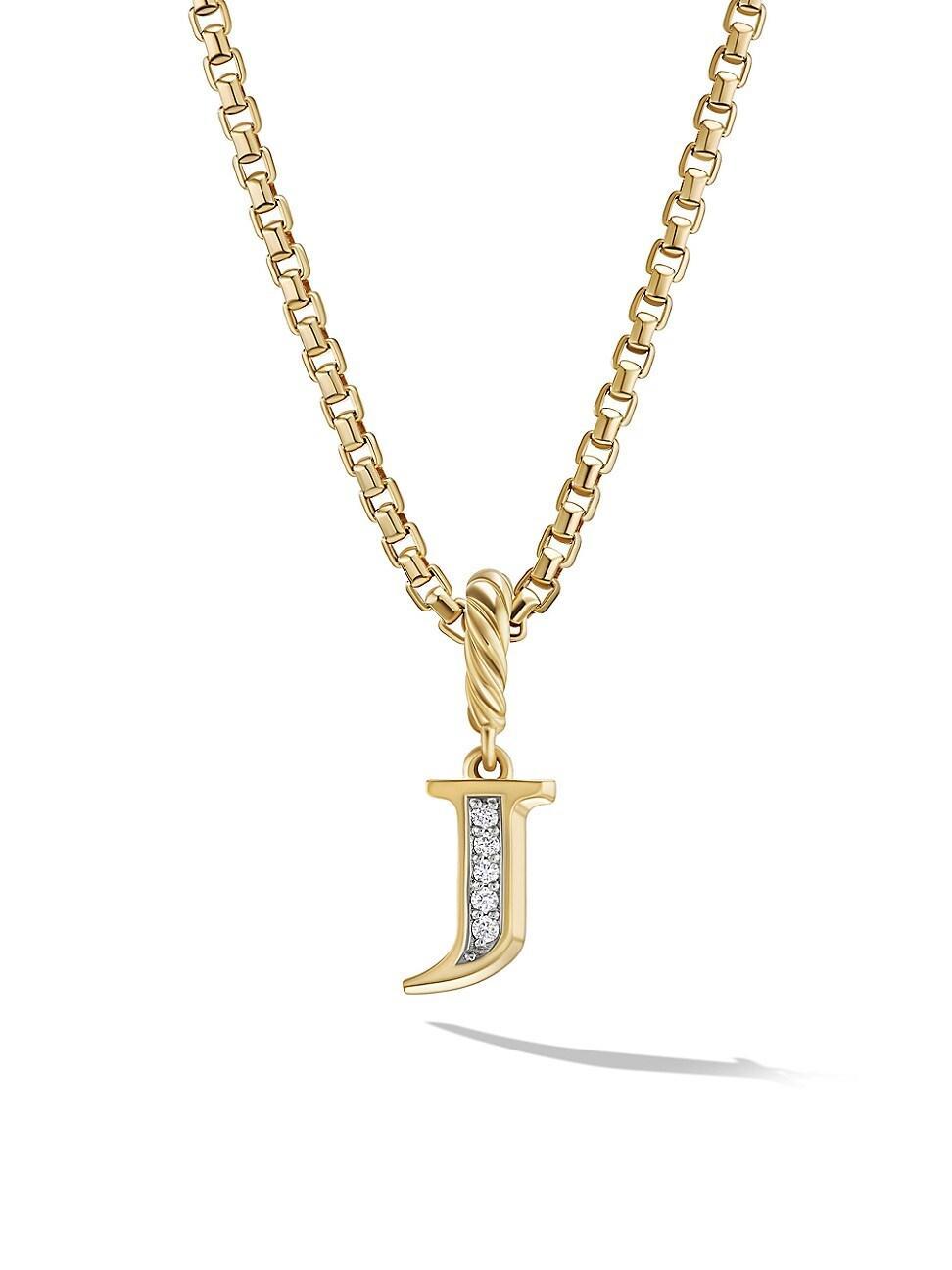 Womens Pav Initial Pendant in 18K Yellow Gold with Diamonds Product Image