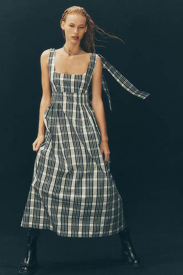 Maeve Square-Neck Tie-Strap Midi Dress Product Image