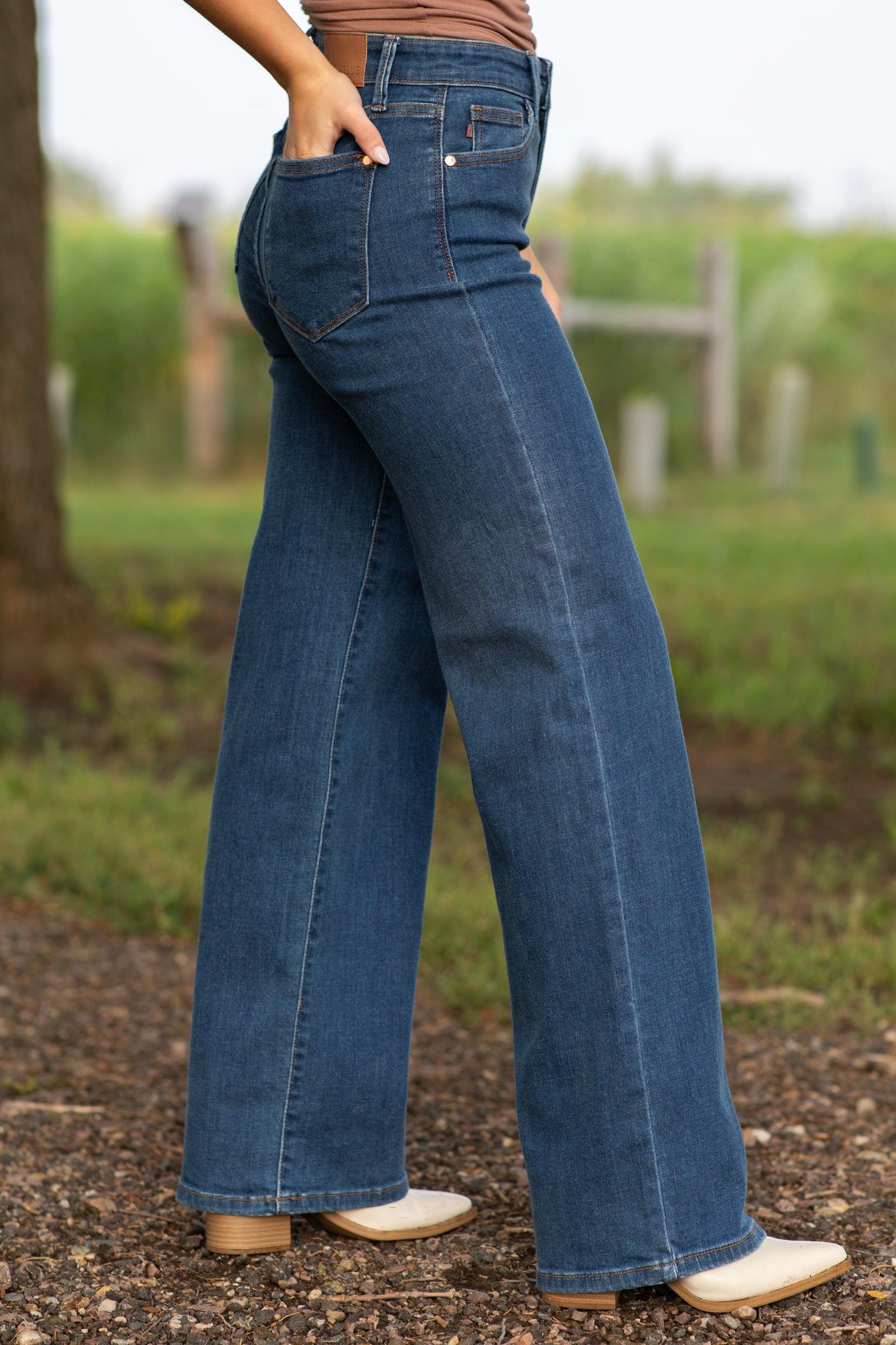 Judy Blue Medium Wash Vintage Wide Leg Jean Product Image