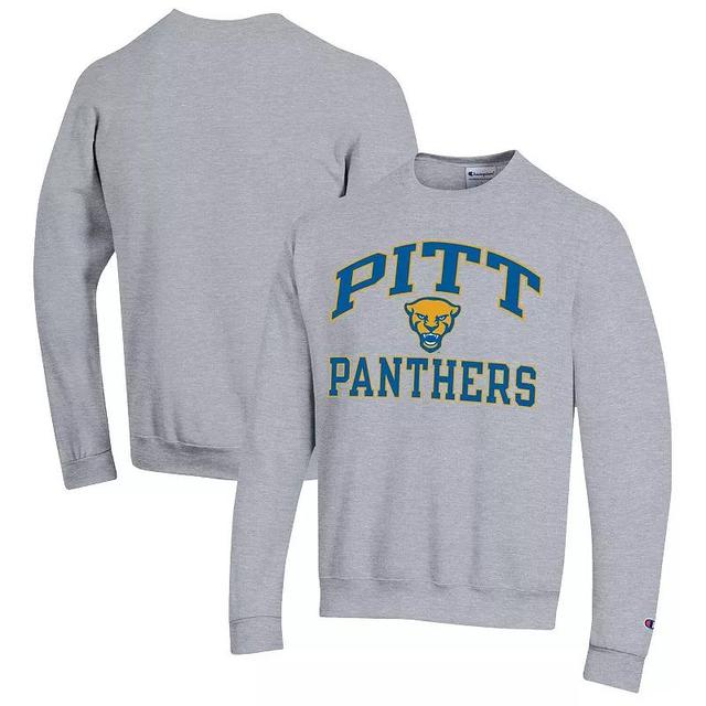 Mens Champion Heather Gray Pitt Panthers High Motor Pullover Sweatshirt Product Image