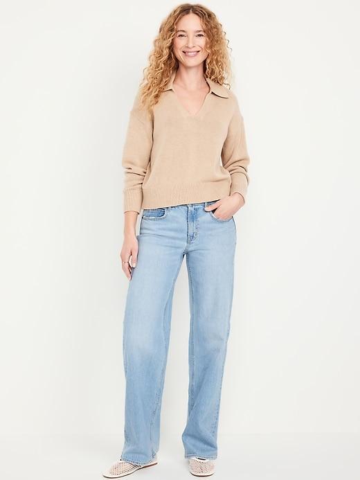 Mid-Rise Wide-Leg Jeans Product Image