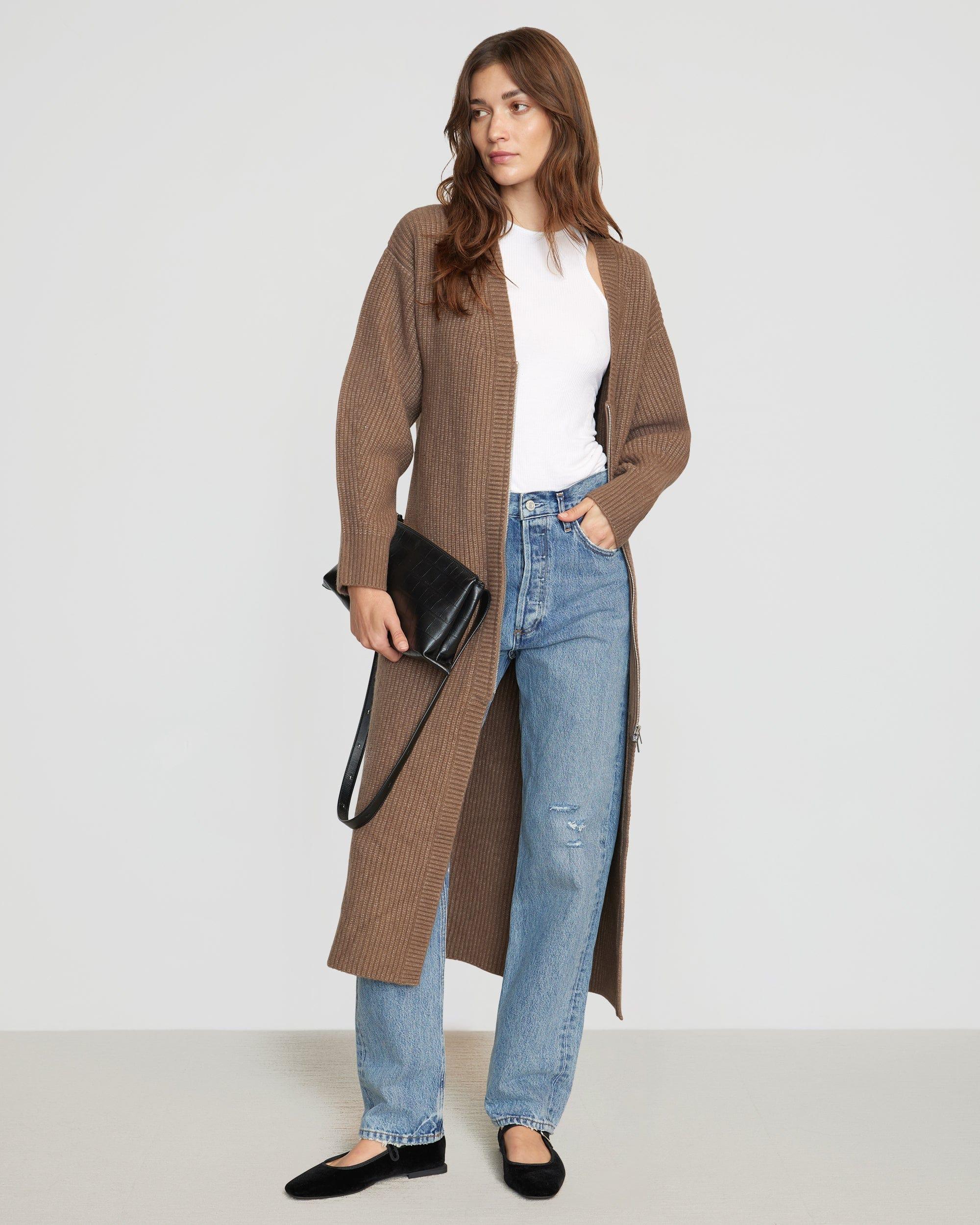 Alma Oversized Two-Way Zip Cardigan Product Image