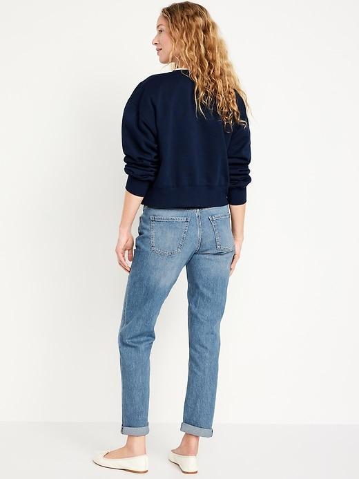 Mid-Rise Wow Boyfriend Straight Jeans Product Image