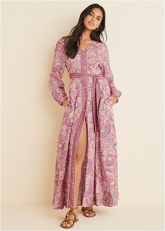 Tie-Waist Maxi Dress Product Image