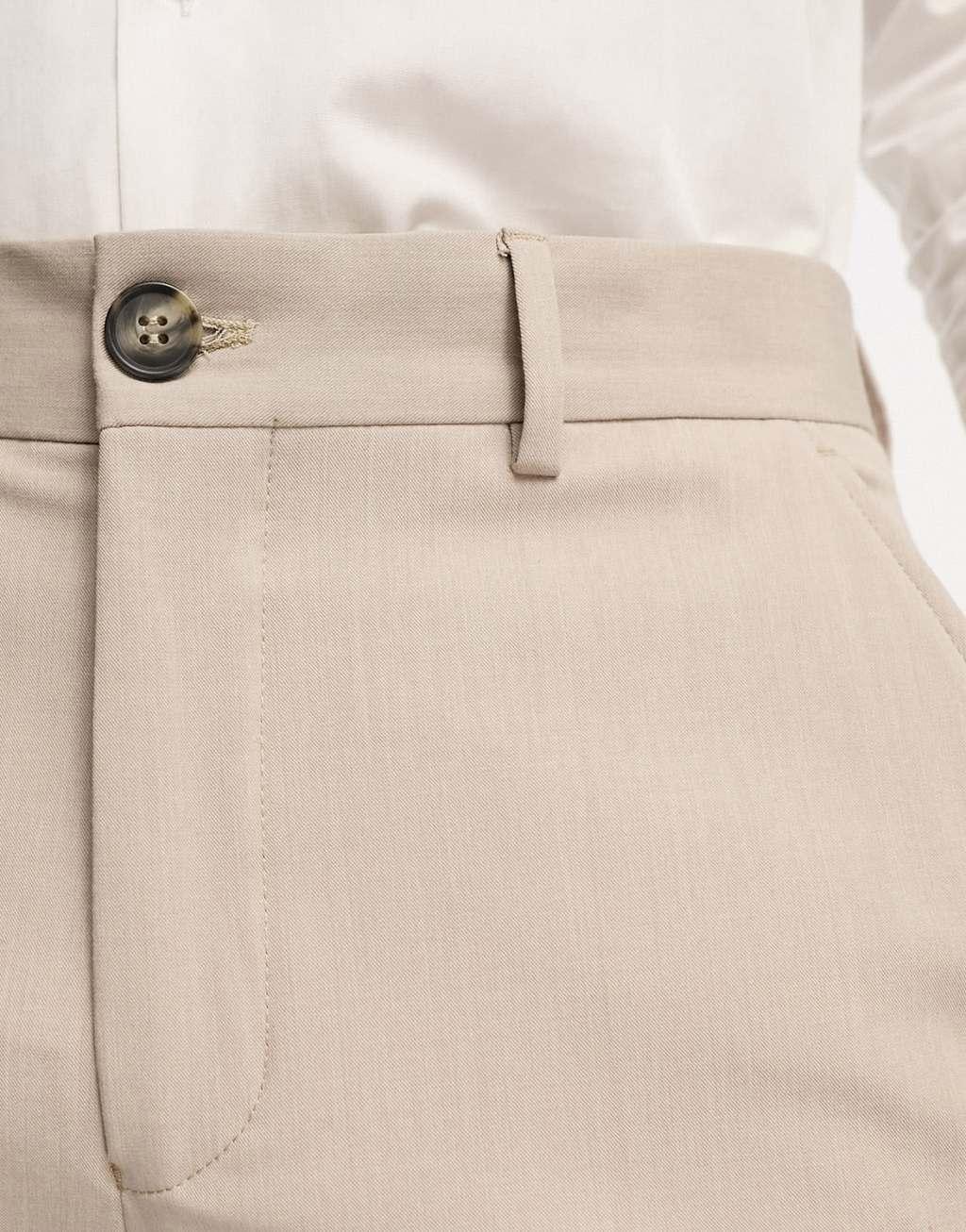 Selected Homme loose fit suit pants in sand Product Image