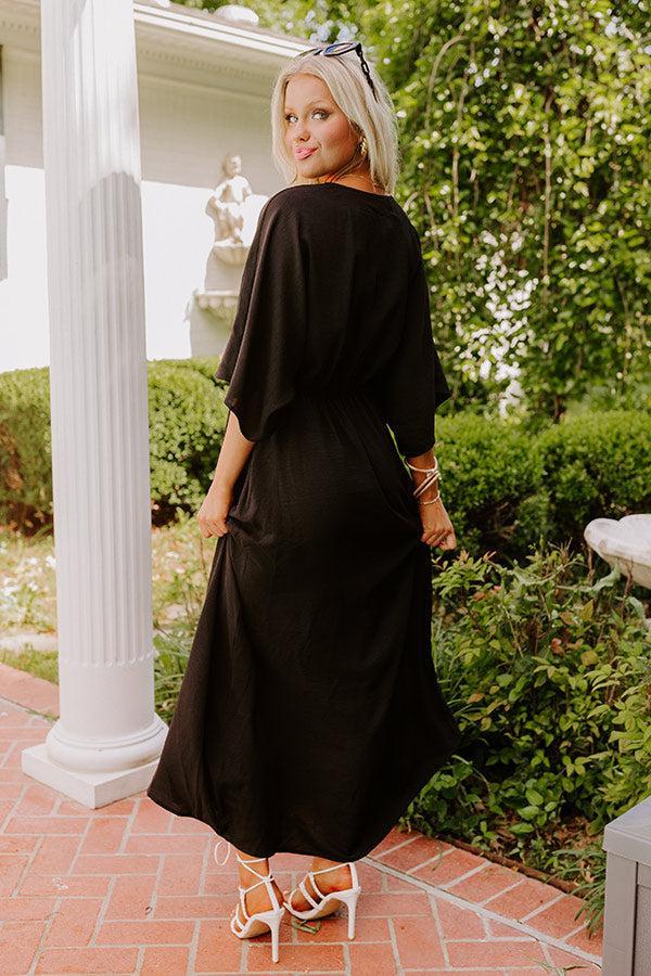 Tulum Vacay Maxi Dress in Black Product Image