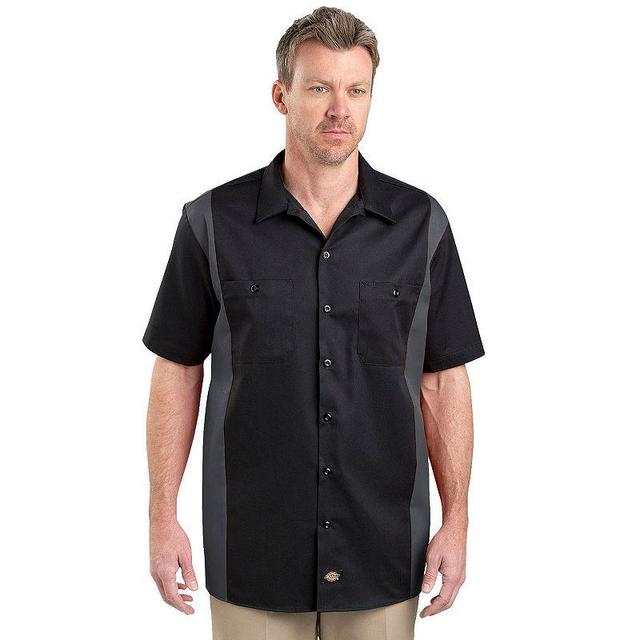 Mens Dickies Regular-Fit Colorblock Button-Down Work Shirt Product Image