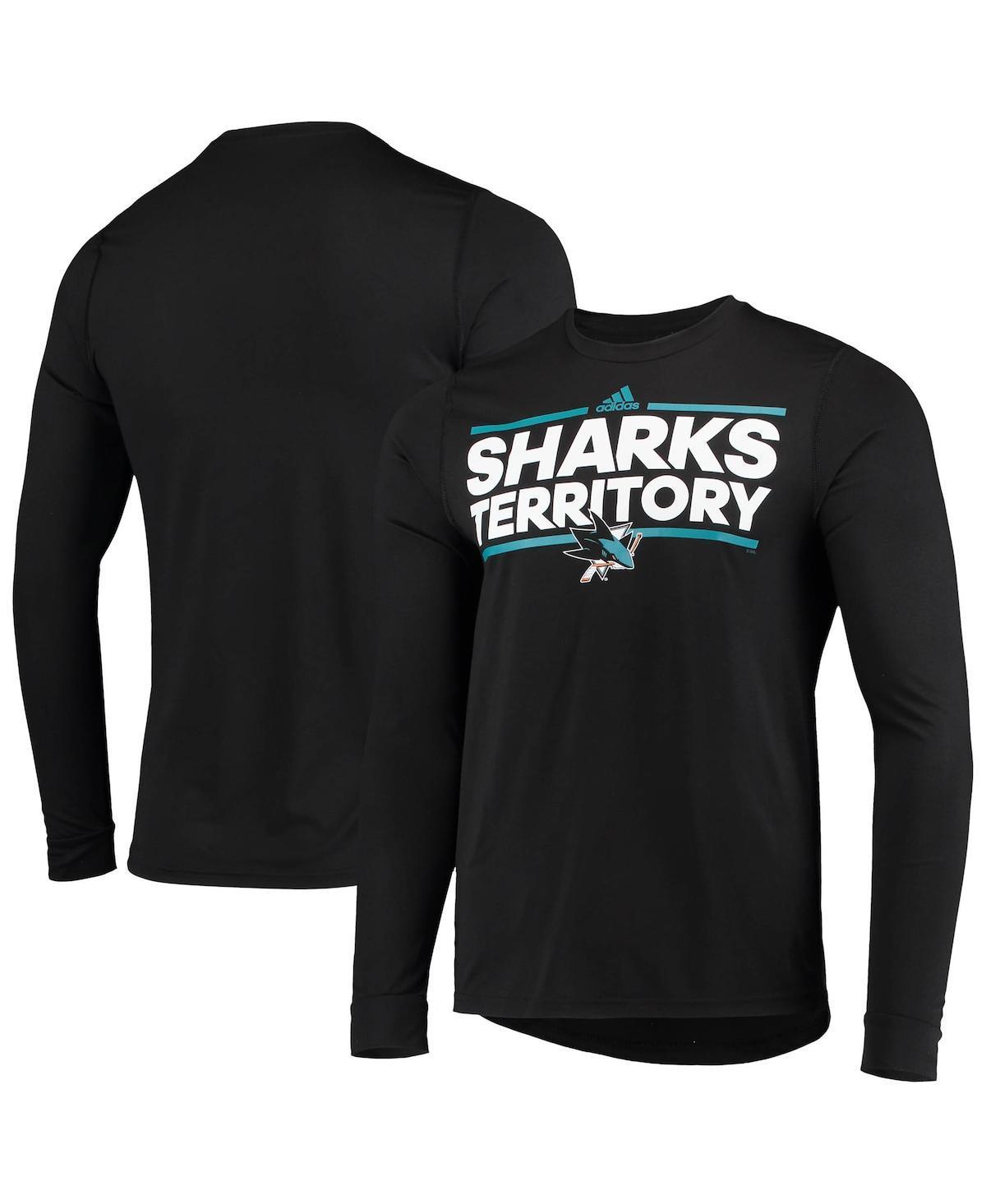 Mens adidas Black San Jose Sharks Dassler AEROREADY Creator Long Sleeve T-Shirt Product Image