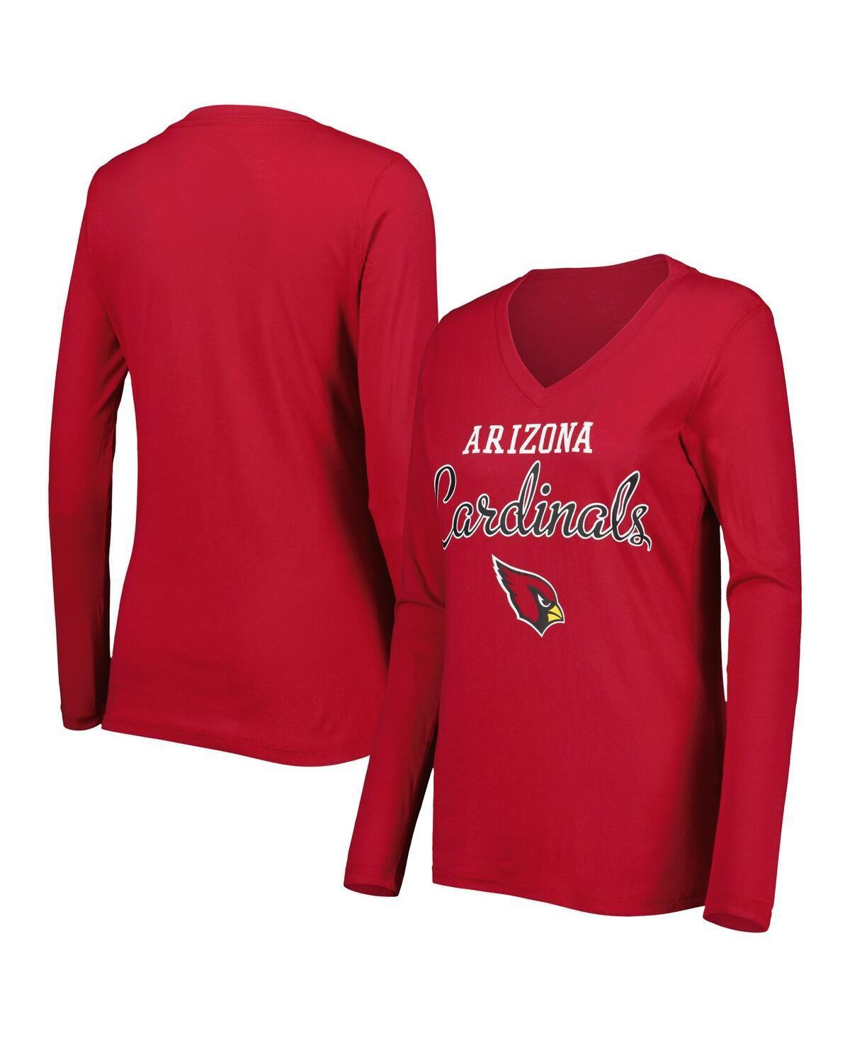 Womens G-III 4Her by Carl Banks Cardinal Arizona Cardinals Post Season Long Sleeve V-Neck T-Shirt Product Image