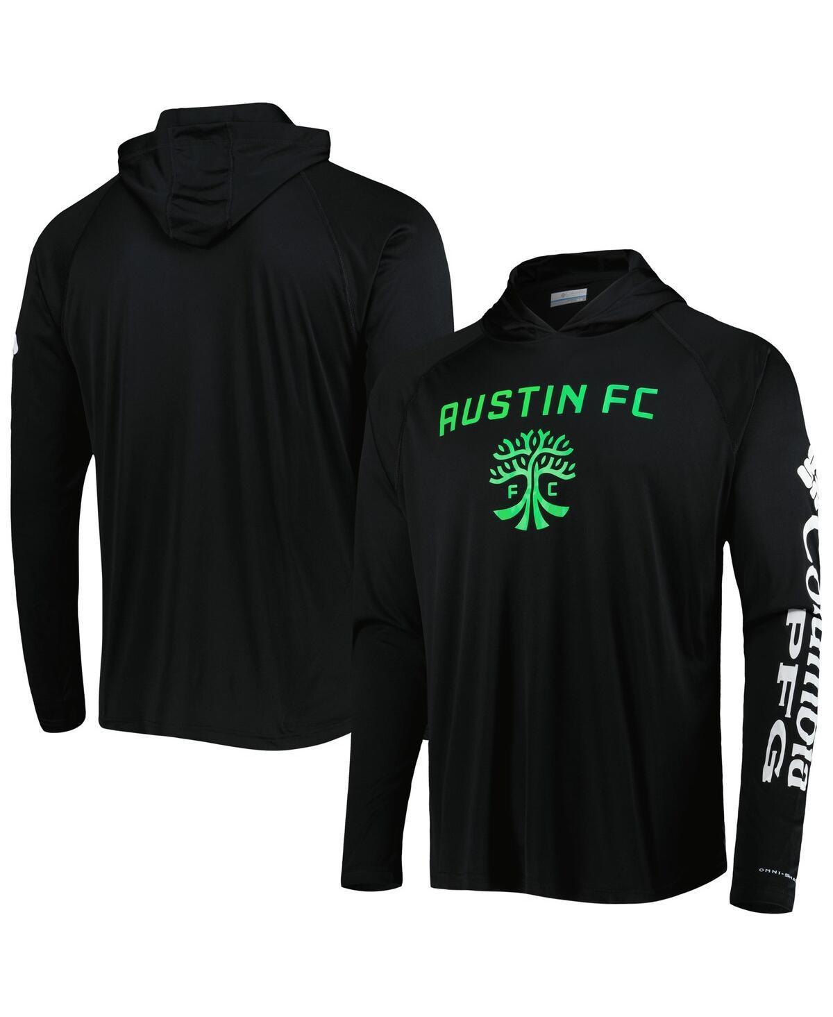 Mens Columbia Black Austin FC Terminal Tackle Omni-Shade Raglan Pullover Hoodie Product Image