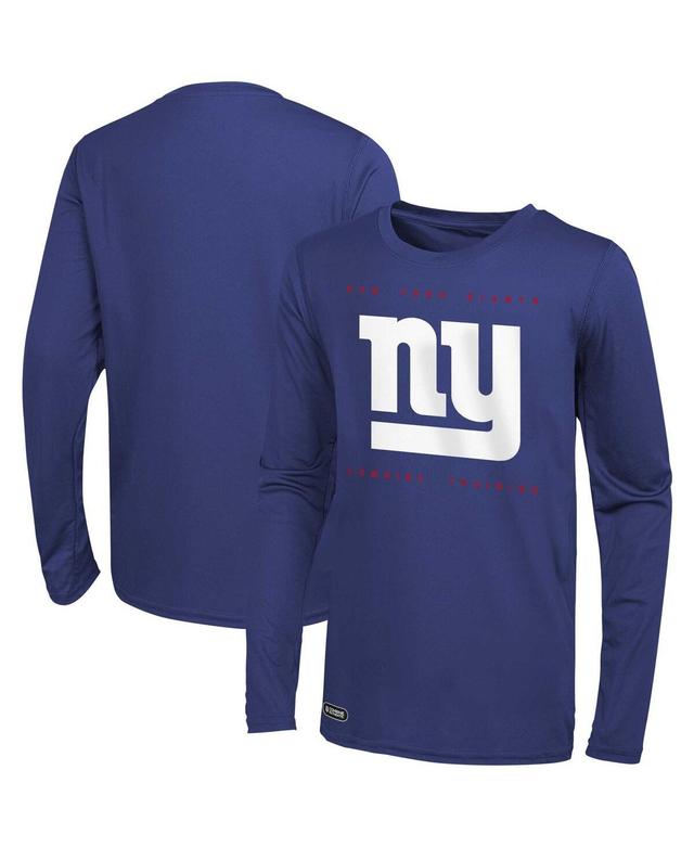 Mens Royal New York Giants Side Drill Long Sleeve T-shirt Product Image