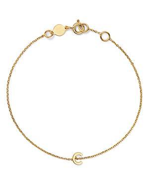 Moon & Meadow 14K Yellow Gold Initial Chain Bracelet Product Image