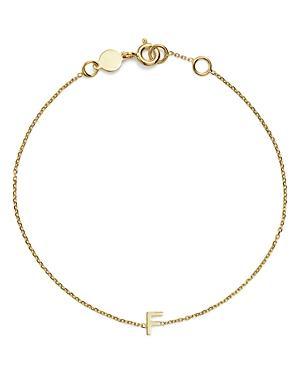 Moon & Meadow 14K Yellow Gold Initial Chain Bracelet Product Image