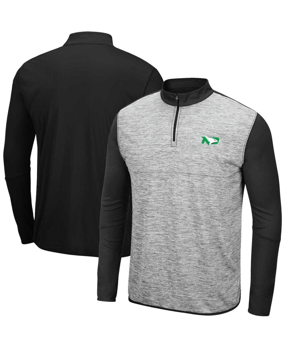 Mens Colosseum Heather Gray/Black North Dakota Prospect Quarter-Zip Jacket Product Image